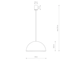 Hängeleuchte Metall rund Ø 33 cm GX53 in Gold matt