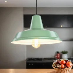 Hängeleuchte Metall rund Ø36cm Grün Küche Esstisch