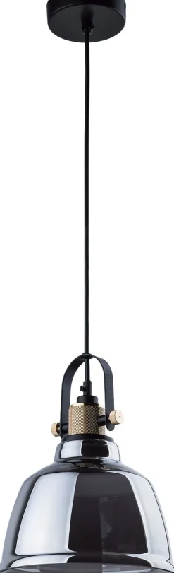 Hängeleuchte Rauch Schwarz Glas Lampe ZERO