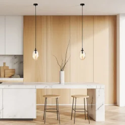 Hängeleuchte Rauchglas in Bernstein Ø 12 cm verstellbar