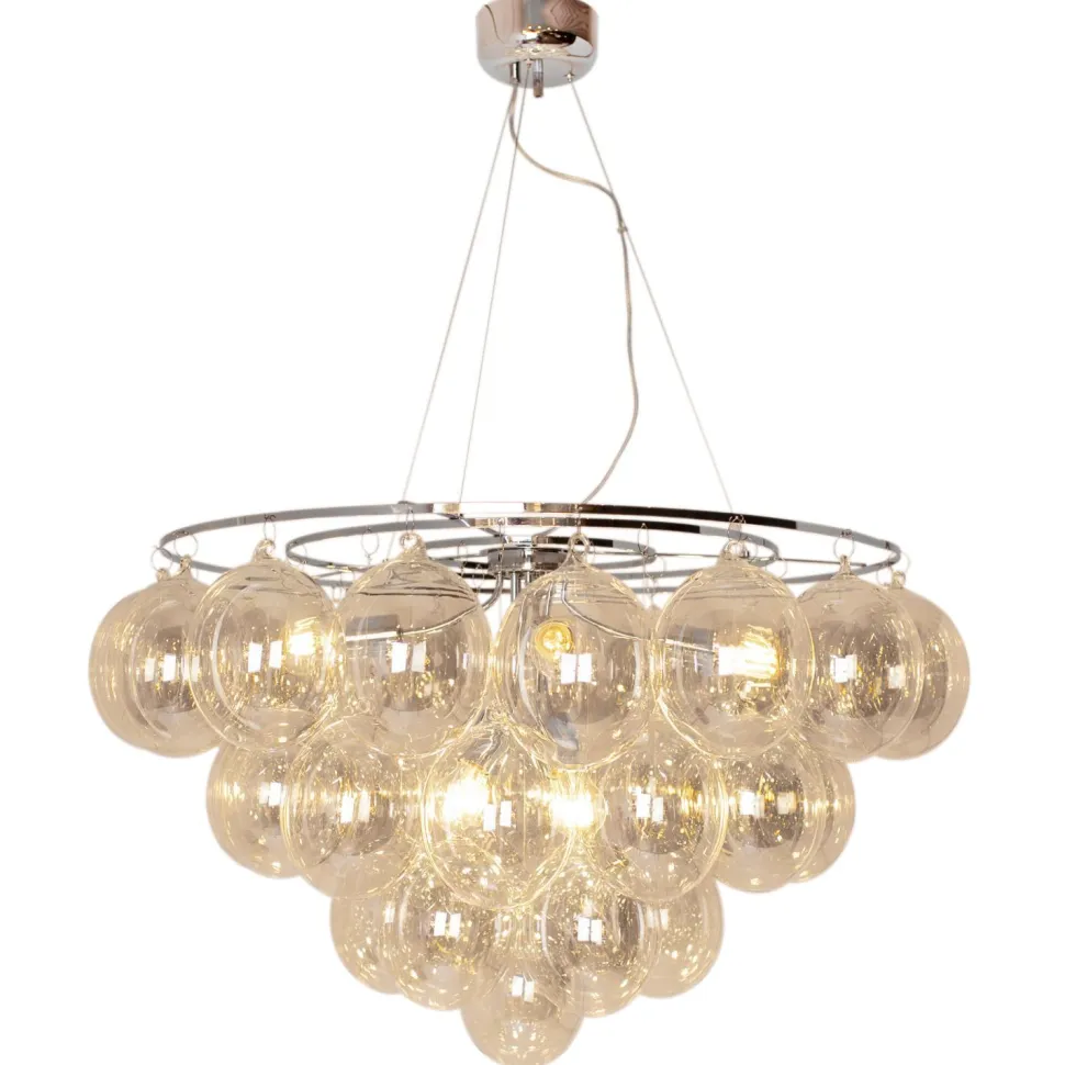 Hängeleuchte Rauchglas Metall rund Ø 100 cm 8x E27