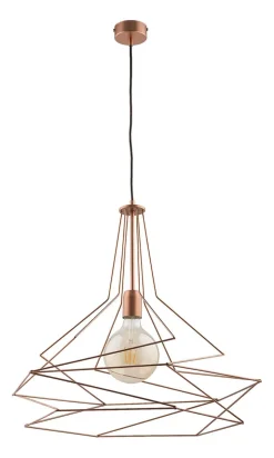 Hängeleuchte SALVIA Draht Schirm in Kupfer Lampe