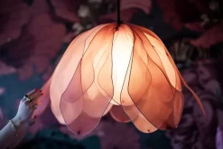 Hängeleuchte Stoff 80 cm breit H: max. 120 cm biegsam Rosa