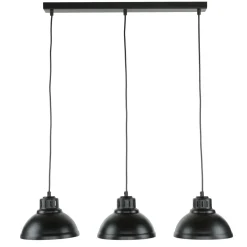 Hängeleuchte SVEN in Schwarz 3-flmg