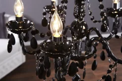 Imposant Pendellampe Klassisch E14 Schwarz Acryl