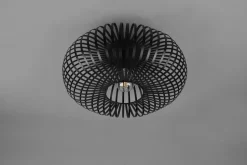 Industrial Deckenlampe Metall Schwarz E27 Ø40 cm rund