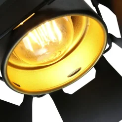 Industrial Deckenspot flexibel L:58 cm in Schwarz Gold