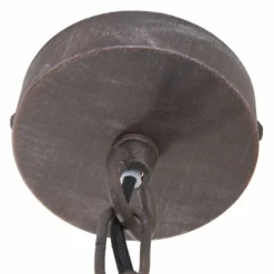 Industrial Pendelleuchte Metall Glas Braun Ø40 cm E27