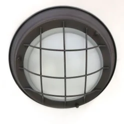 Industrie Deckenlampe Metall Glas Braun Weiß Ø29 cm E27