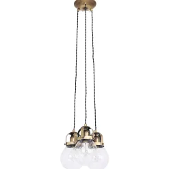 Industrie Pendelleuchte Hängelampe für die Küche gebürstetes Messing