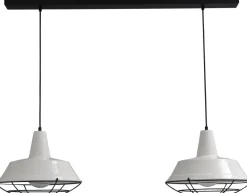 Industrie Pendelleuchte Hängelampe Weiß