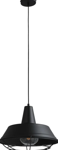 Industrie Pendelleuchte Schwarz