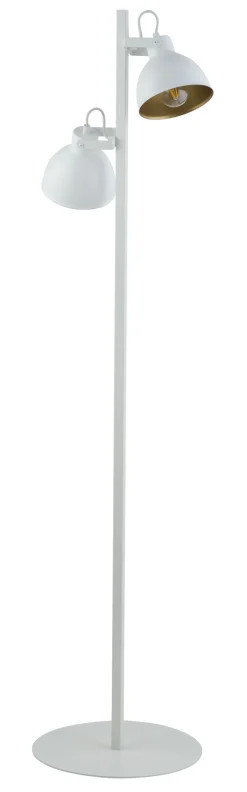 Industrie Stehleuchte Weiß Gold flexibel H:150 cm E27