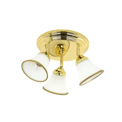 Jugendstil Deckenlampe in Gold Flur Bad
