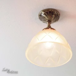 Jugendstil Deckenleuchte Deckenlampe Beige