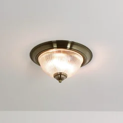 Jugendstil Leuchte für die Decke 2xE14 messing-farben