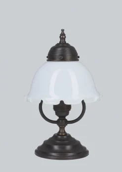 Jugendstil Tischleuchte echt Antik Messing V20