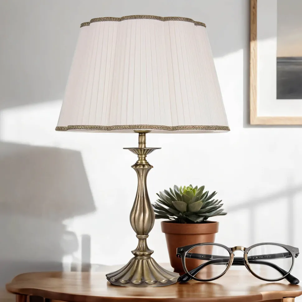 Jugendstil Tischleuchte Nachttischlampe E27 Petalo