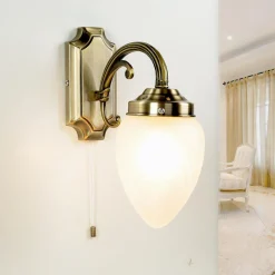 Jugendstil Wandleuchte Wandlampe Zugschalter E14 MAYA