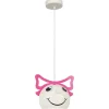 Kinderlampe Weiß Rosa Ø 16,5 cm Glas Metall E27 Decke