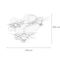 Kinderleuchte PLANE in Blau 3-flmg