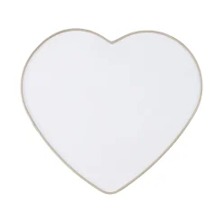 Kinderzimmerlampe Decke Leinen Herz L: 42 cm Beige 2x E27