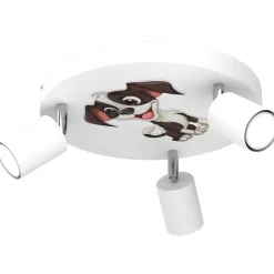 Kinderzimmerlampe Weiß Ø 30 cm schwenkbar GU10 Metall