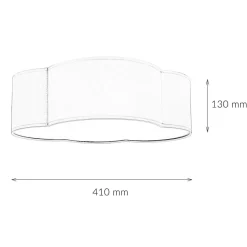 Kinderzimmerleuchte Grau Stoff Grau flach 2x E27 Wolke