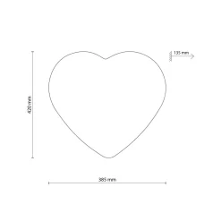 Kinderzimmerleuchte Weiß L: 42 cm Stoff 2x E27 Herz