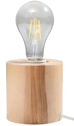 Kleine Holzlampe rund Ø10cm H:10cm für E27 dekorativ