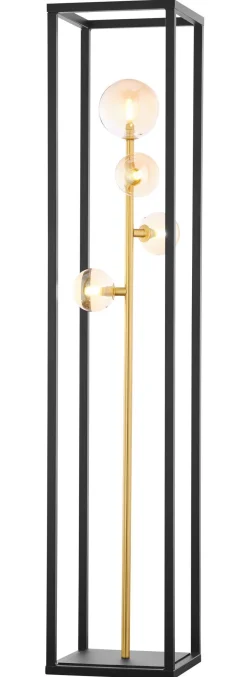 Kleine Stehlampe Metall Glas 150 cm G9 4-flammig Modern