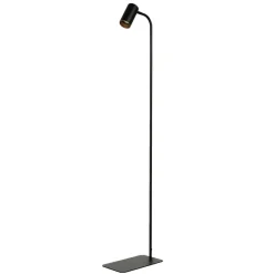 Kleine Stehlampe Schwarz Gold 124cm Modern flexibel