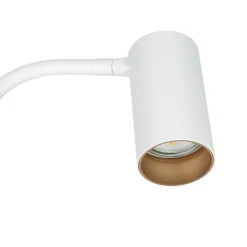 Kleine Stehlampe Weiß 124cm Modern flexibel GU10 Metall