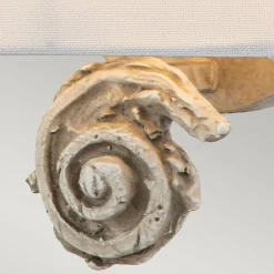 Kleine Wandleuchte Stoff H: 25,4 cm Creme Weiß