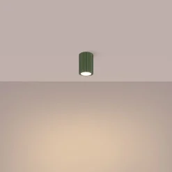 Kleiner Aufbauspot GU10 Ø 6,5 cm H: 10 cm Aufputz Grün Modern