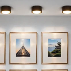 Kleiner Deckenstrahler Metall Ø10cm rund blendarm