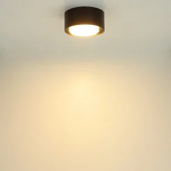 Kleiner Deckenstrahler Metall Ø10cm rund blendarm