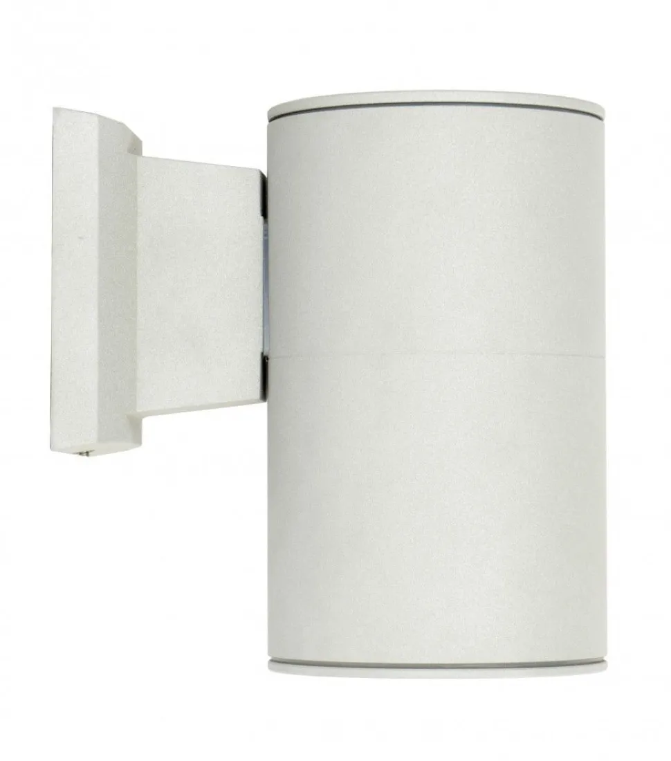 Kompakte Außenwandlampe rund IP54 Aluminium H:19cm