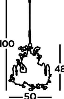 Kristall Kronleuchter Floral in Shabby Creme Gold Ø 50 cm