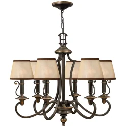 Kronleuchter ANABELL 9 Creme Ø71cm kürzbar Lampe