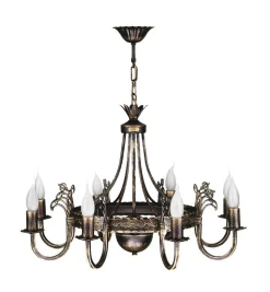 Kronleuchter BELRAND Shabby Braun Ø67cm Esszimmer