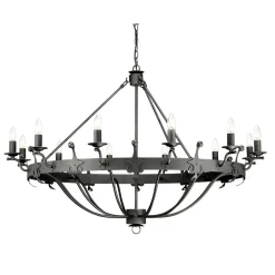 Kronleuchter CAMELOT 10 Graphit Ø116cm kürzbar