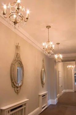 Kronleuchter CANDELA 7 Silber 4-flmg kürzbar Lampe