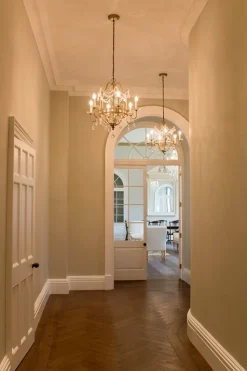 Kronleuchter CANDELA 7 Silber 4-flmg kürzbar Lampe