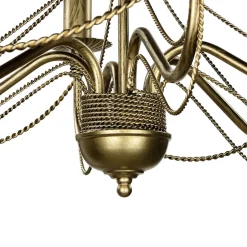 Kronleuchter Gold Metall Rustikal 6-flammig E14