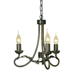 Kronleuchter GOTICA 6 Gold Schwarz kürzbar Lampe