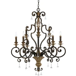 Kronleuchter GOTICA 4 9xE14 kürzbar Rustikal Lampe