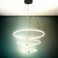 Kronleuchter LED Schwarz Weiß 3000 K 7195 lm Ø 79 cm