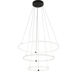 Kronleuchter LED Schwarz Weiß 3000 K 7195 lm Ø 79 cm