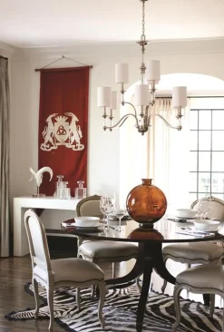 Kronleuchter LUANA in Nickel Ø:66cm Lampe kürzbar